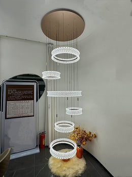 Remote Control Color Change LED Drop Light D332-6Rings