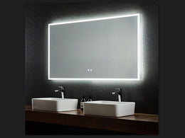 White Rim LED Demister Mirror KC1200*750mm # - Galaxy Lighting NZ
