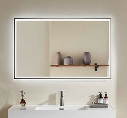Gunmetal Framed LED Mirror GM1200*750mm Demister - Galaxy Lighting NZ