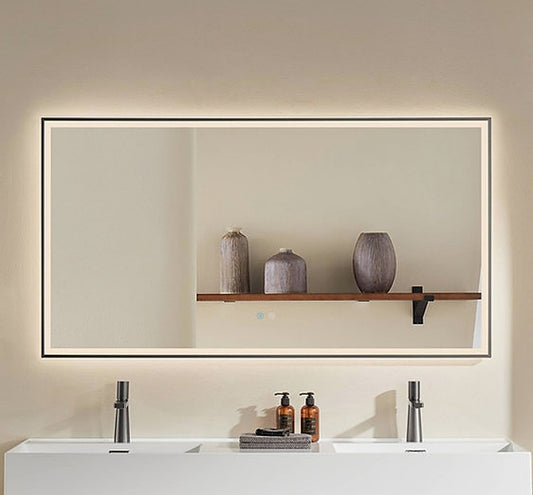 Gunmetal Framed LED Mirror GM1400*750mm Demister - Galaxy Lighting NZ