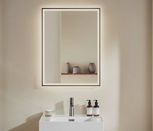 Gunmetal Framed LED Mirror GM600*800mm Demister - Galaxy Lighting NZ