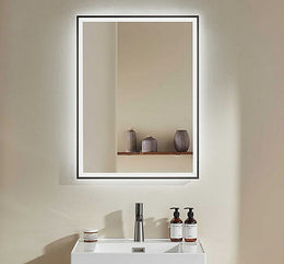 Gunmetal Framed LED Mirror GM600*800mm Demister - Galaxy Lighting NZ