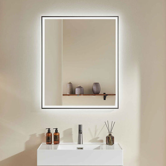 Gunmetal Framed LED Mirror GM750*900mm Demister - Galaxy Lighting NZ