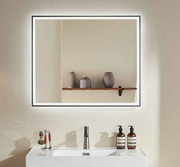 Gunmetal Framed LED Mirror GM900*750mm Demister - Galaxy Lighting NZ