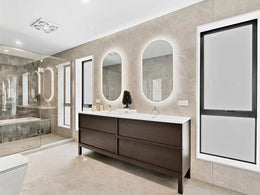 White Rim LED Demister Mirror KC500*1000mm - Galaxy Lighting NZ
