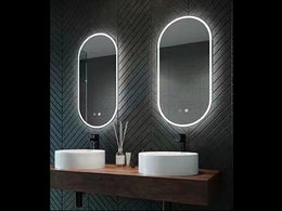 White Rim LED Demister Mirror KC500*1000mm - Galaxy Lighting NZ
