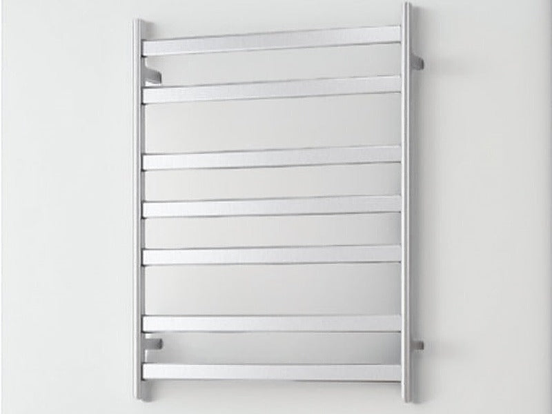 Brushed Nickel Heated Towel Rail 600*800mm 7 Bars - Galaxy Lighting NZ