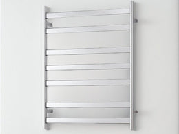Brushed Nickel Heated Towel Rail 600*800mm 7 Bars - Galaxy Lighting NZ
