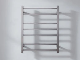 Brush Gun Metal finished Heated Towel Rail 600*800mm 7 Bars(DEMO)#) - Galaxy Lighting NZ