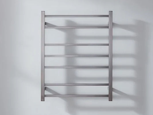 Brush Gun Metal finished Heated Towel Rail 600*800mm 7 Bars(DEMO)#) - Galaxy Lighting NZ