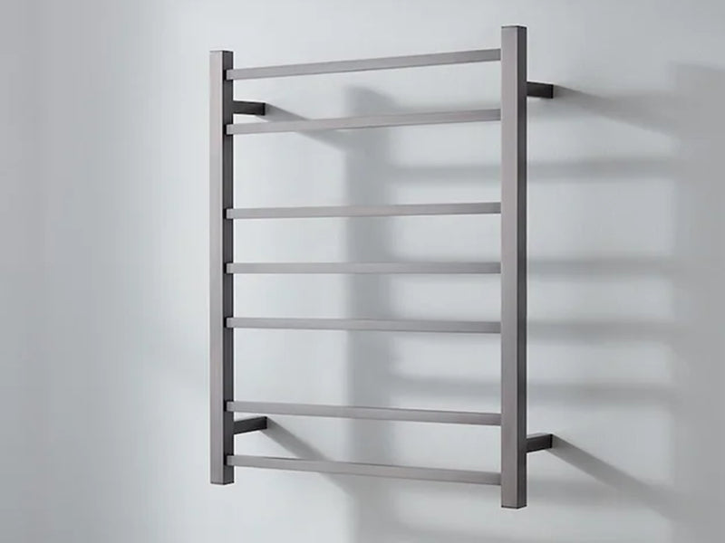 Brush Gun Metal finished Heated Towel Rail 600*800mm 7 Bars(DEMO)#) - Galaxy Lighting NZ