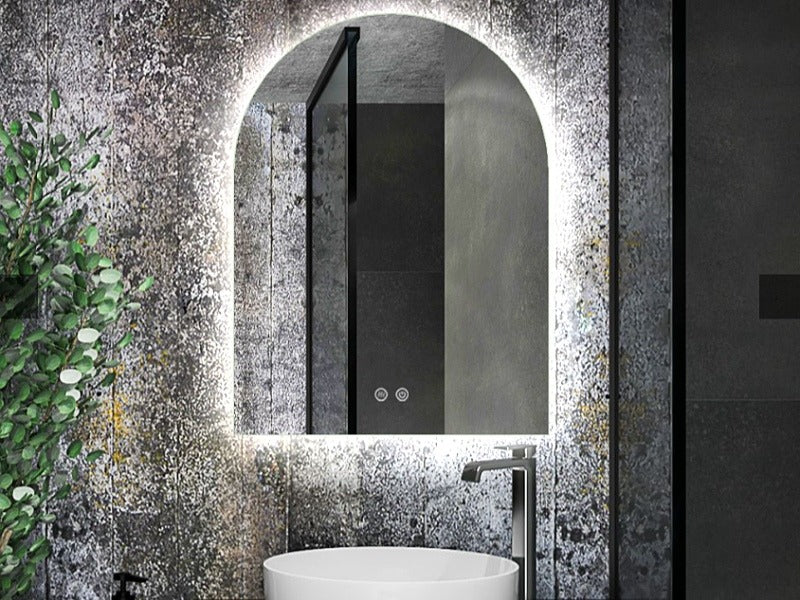 Frameless LED ARCH Demister Mirror WKAR600*800mm - Galaxy Lighting NZ