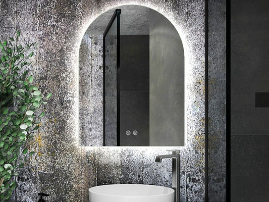 Frameless LED ARCH Demister Mirror WKAR600*800mm - Galaxy Lighting NZ