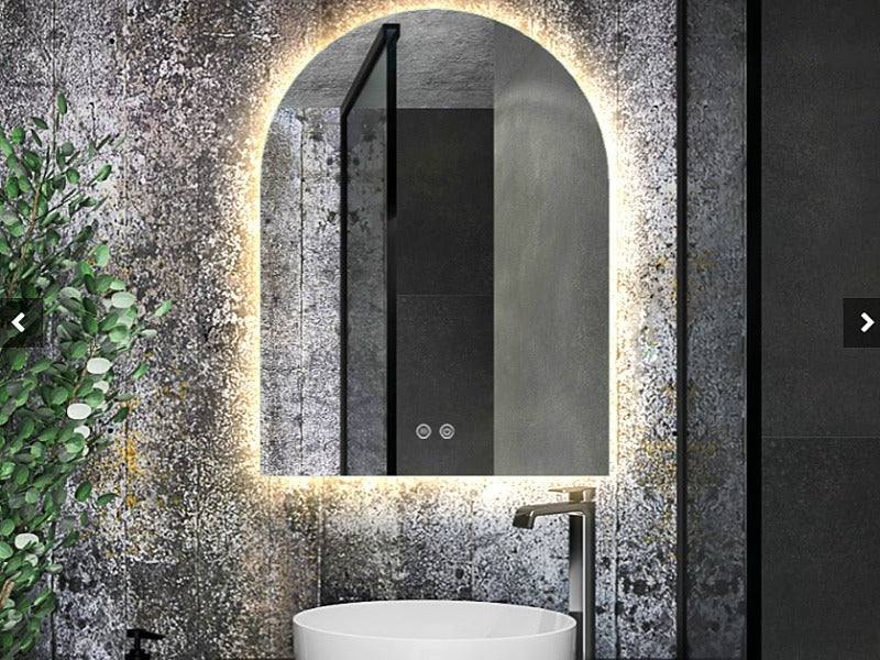 Frameless LED ARCH Demister Mirror WKAR600*800mm - Galaxy Lighting NZ