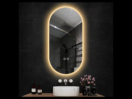 White Rim LED Demister Mirror KC500*1000mm - Galaxy Lighting NZ