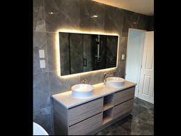 White Rim LED Demister Mirror KC1200*750mm # - Galaxy Lighting NZ
