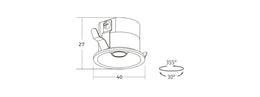 3W Black 3000K MINI Tiltable Recessed LED Downlight R-GDL906S-B - Galaxy Lighting NZ