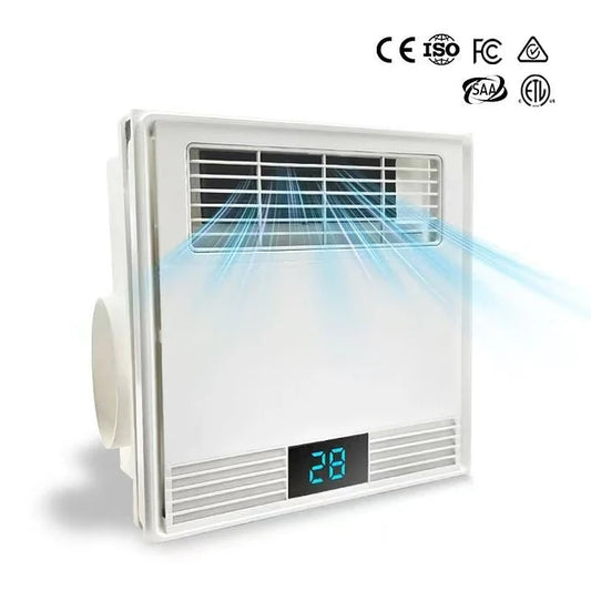 Bathroom Heater Fan Light 3 IN 1, 1200W Heating + Exhaust + LED Light - Galaxy Lighting NZ