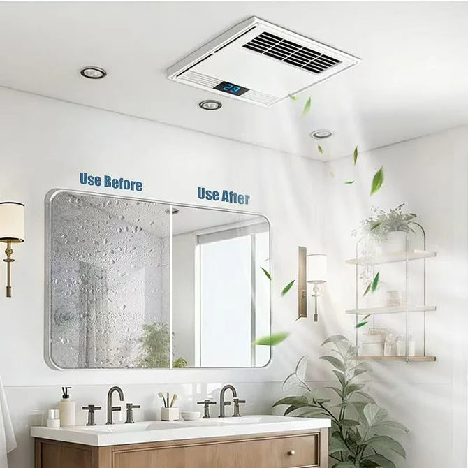 Bathroom Heater Fan Light 3 IN 1, 1200W Heating + Exhaust + LED Light - Galaxy Lighting NZ
