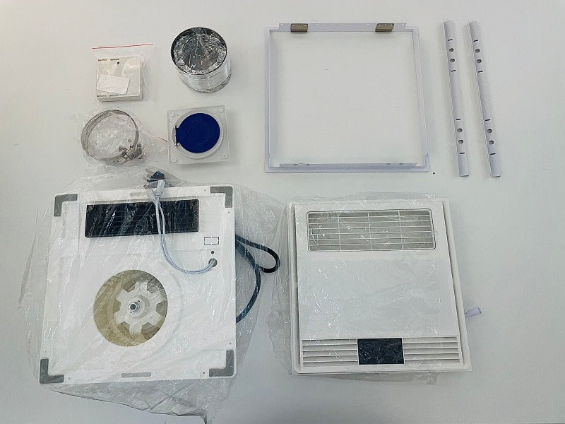 Bathroom Heater Fan Light 3 IN 1, 1200W Heating + Exhaust + LED Light