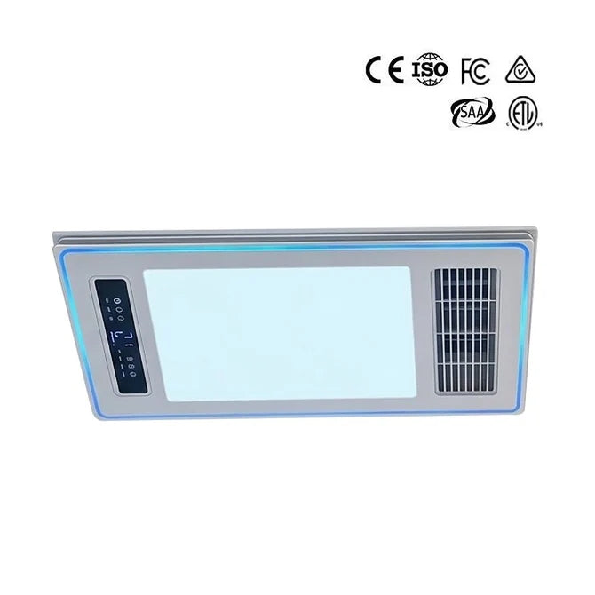 Large Bathroom Heater Fan Light 3 IN 1, 2200W Heating + Dual Fan + LED Light - Galaxy Lighting NZ