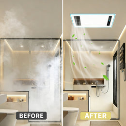 Large Bathroom Heater Fan Light 3 IN 1, 2200W Heating + Dual Fan + LED Light - Galaxy Lighting NZ