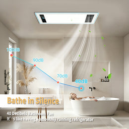 Large Bathroom Heater Fan Light 3 IN 1, 2200W Heating + Dual Fan + LED Light - Galaxy Lighting NZ