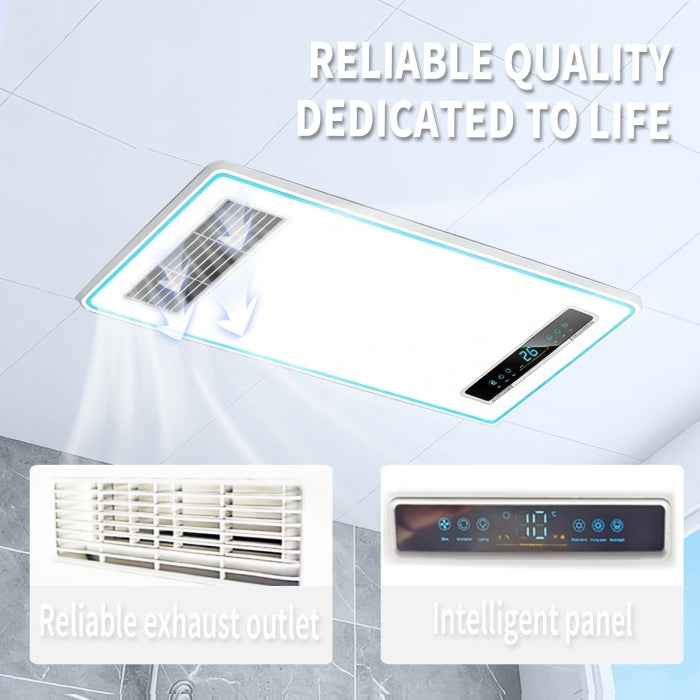 Large Bathroom Heater Fan Light 3 IN 1, 2200W Heating + Dual Fan + LED Light - Galaxy Lighting NZ