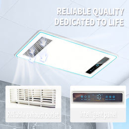 Large Bathroom Heater Fan Light 3 IN 1, 2200W Heating + Dual Fan + LED Light - Galaxy Lighting NZ