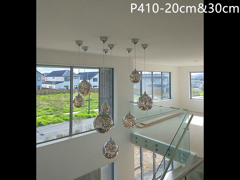 Smokey Grey LED Pendant Light, Single Light P410-20W