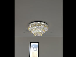 LED Color Change Crystal Ceiling Light, Two Sizes C116-80cm - Galaxy Lighting NZ