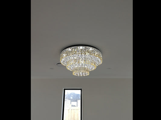LED Color Change Crystal Ceiling Light, Two Sizes C116-80cm - Galaxy Lighting NZ