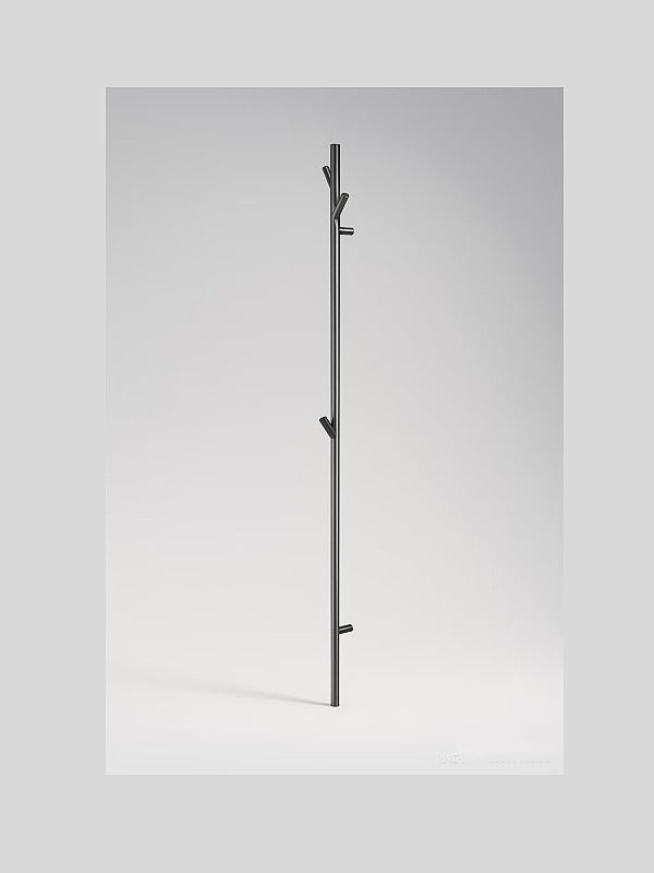 Minimalist Vertical Wall-Mounted Towel Rack -Gun Metal Heated Towel Rail