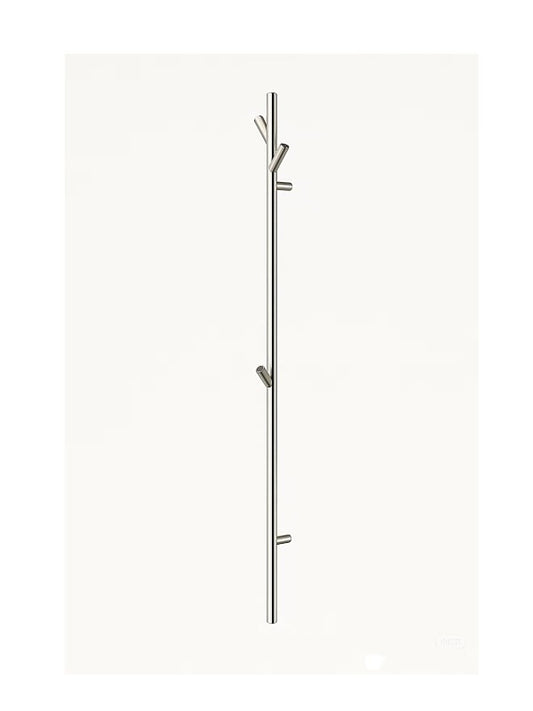 Minimalist Vertical Wall-Mounted Towel Rack -Brush Nickel Heated Towel Rail