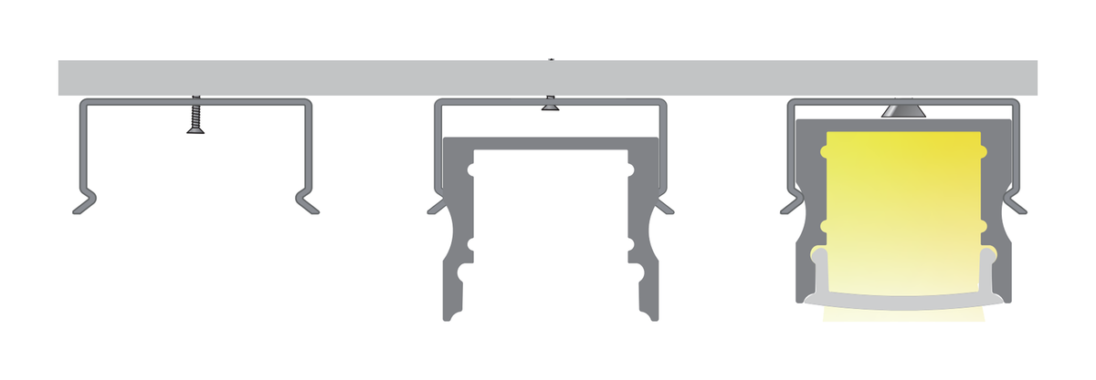 LW-AS2 Surface Aluminium Profile, 2.5m cross-section