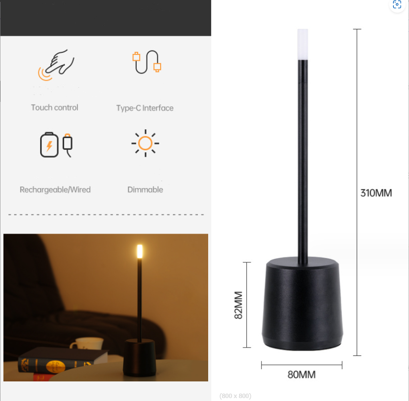 USB Rechargeabel Night Light, Table Light M111 - Galaxy Lighting NZ