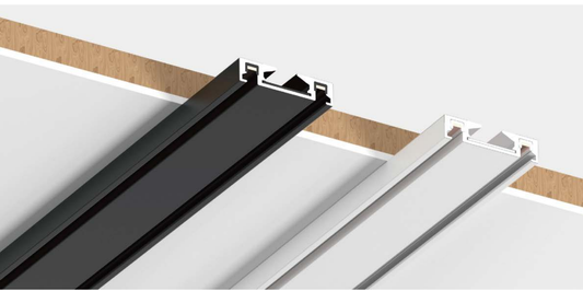 2m Black Surface mounted Track, Ultra Slim Magnetic Track Module, MT-T201-2m - Galaxy Lighting NZ