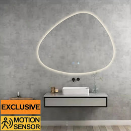 Special Frameless LED Mirror with Motion Sensor Auto On Demister 860x740mm (Free shipping does not apply to mirror) - Galaxy Lighting NZ