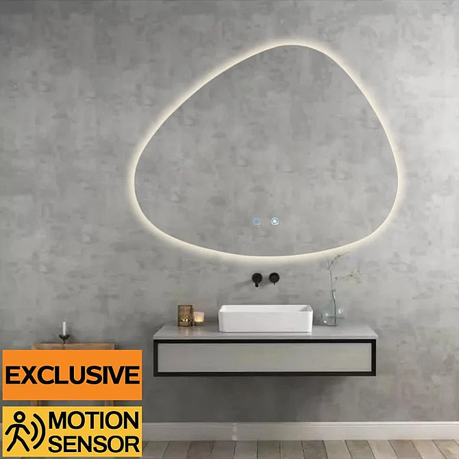 Special Frameless LED Mirror with Motion Sensor Auto On Demister 1200x990mm (Free shipping does not apply to mirror) - Galaxy Lighting NZ