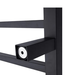 Square Matt Black Electric Heated Towel Rack 520*500mm  4 Bars - Galaxy Lighting NZ