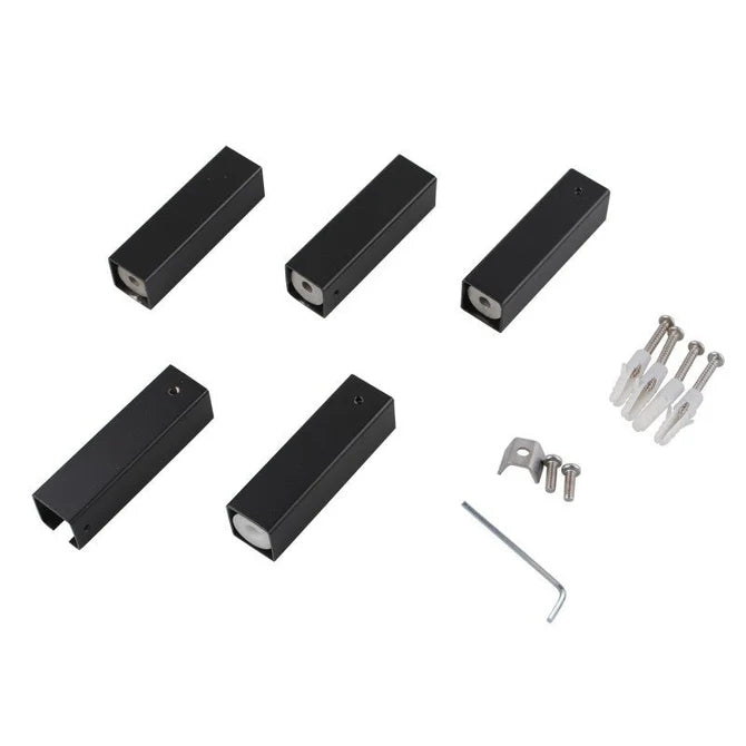 Square Matt Black Electric Heated Towel Rack 530*600mm 5Bars - Galaxy Lighting NZ