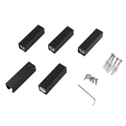 Square Matt Black Electric Heated Towel Rack 530*600mm 5Bars - Galaxy Lighting NZ