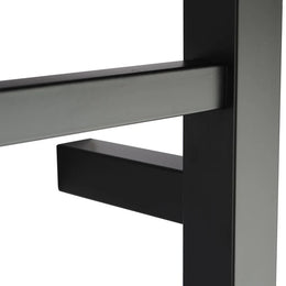 Square Matt Black Electric Heated Towel Rack 520*500mm  4 Bars - Galaxy Lighting NZ