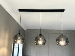 Smoky Grey Glass Pendant Light P105-1.1M - Galaxy Lighting NZ