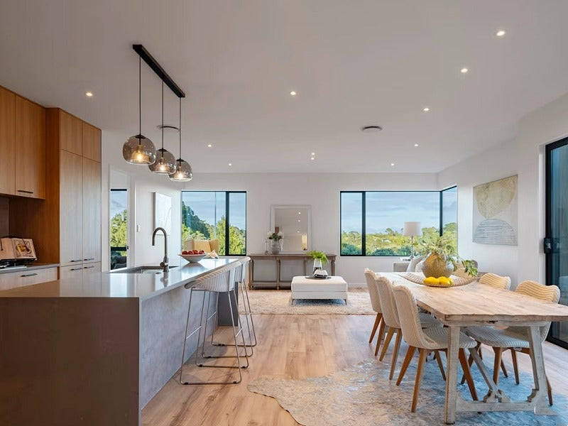 Smoky Grey Glass Pendant Light P105-1.1M - Galaxy Lighting NZ