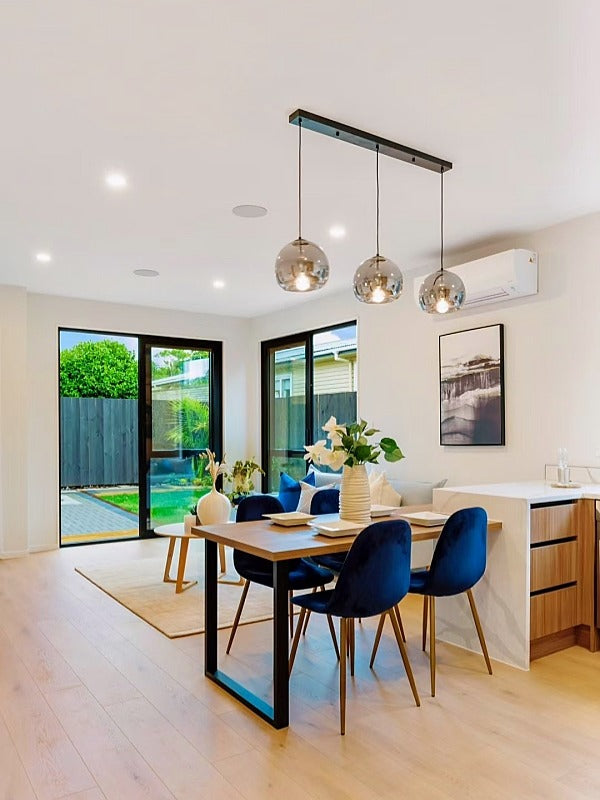Smoky Grey Glass Pendant Light P105-1.1M - Galaxy Lighting NZ