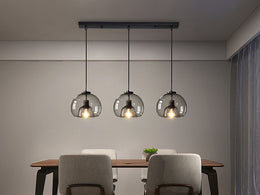 Smoky Grey Glass Pendant Light P105-1.1M - Galaxy Lighting NZ