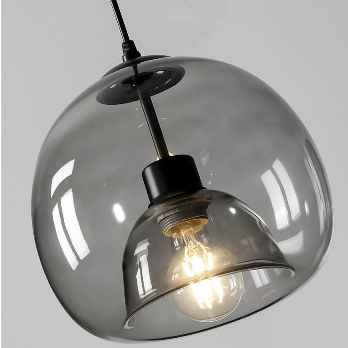 Smokey Grey Glass Pendant Light P105-Smokey Grey - Galaxy Lighting NZ