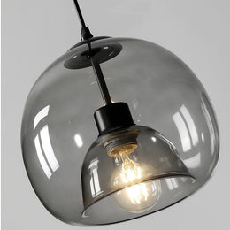 Smokey Grey Glass Pendant Light P105-Smokey Grey - Galaxy Lighting NZ