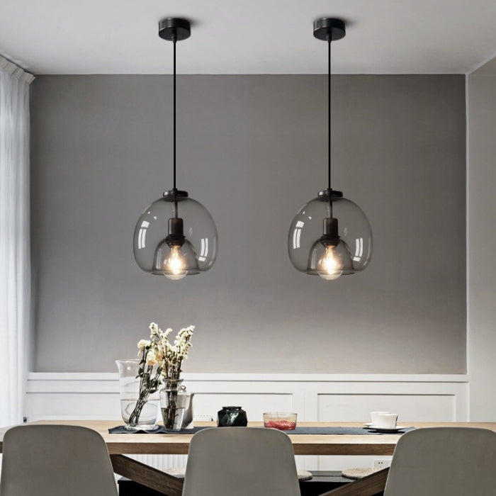 Smokey Grey Glass Pendant Light P105-Smokey Grey - Galaxy Lighting NZ